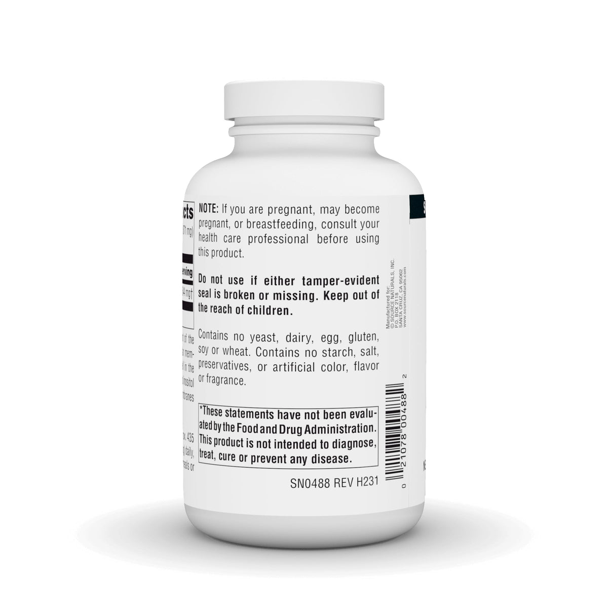 Source Naturals Inositol Pur 844 mg détail des cristaux