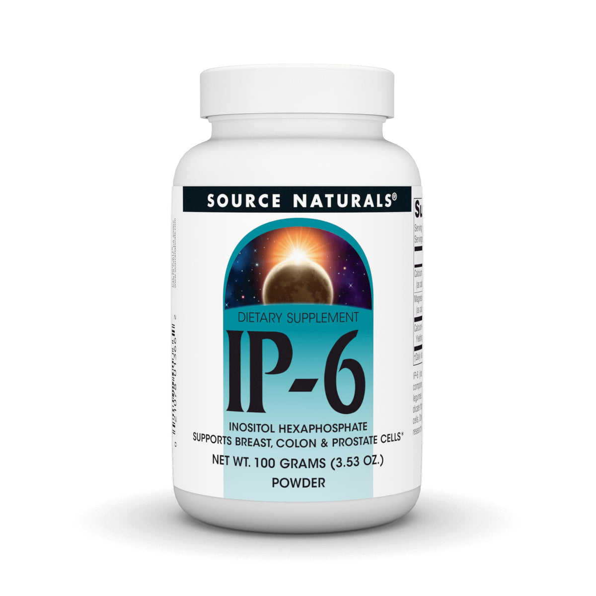 Source Naturals IP-6 Inositol Hexaphosphate 136g Poudre vue avant