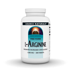 Source Naturals L-Arginine 1000 mg 200 comprimés vue avant