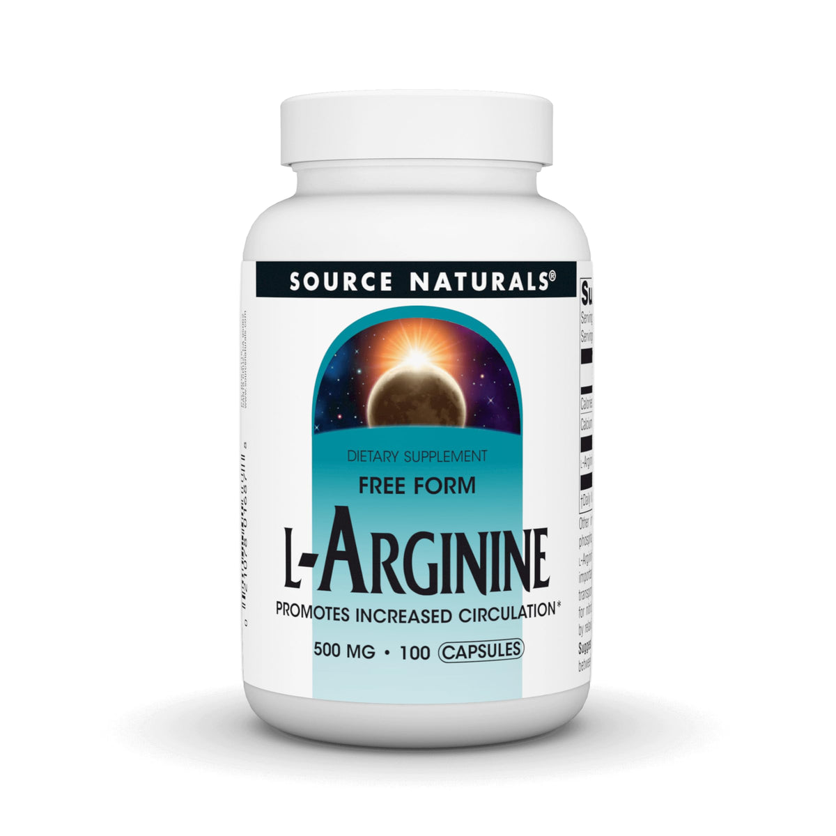 Source Naturals L-Arginine 500 mg gélules avant de l'emballage
