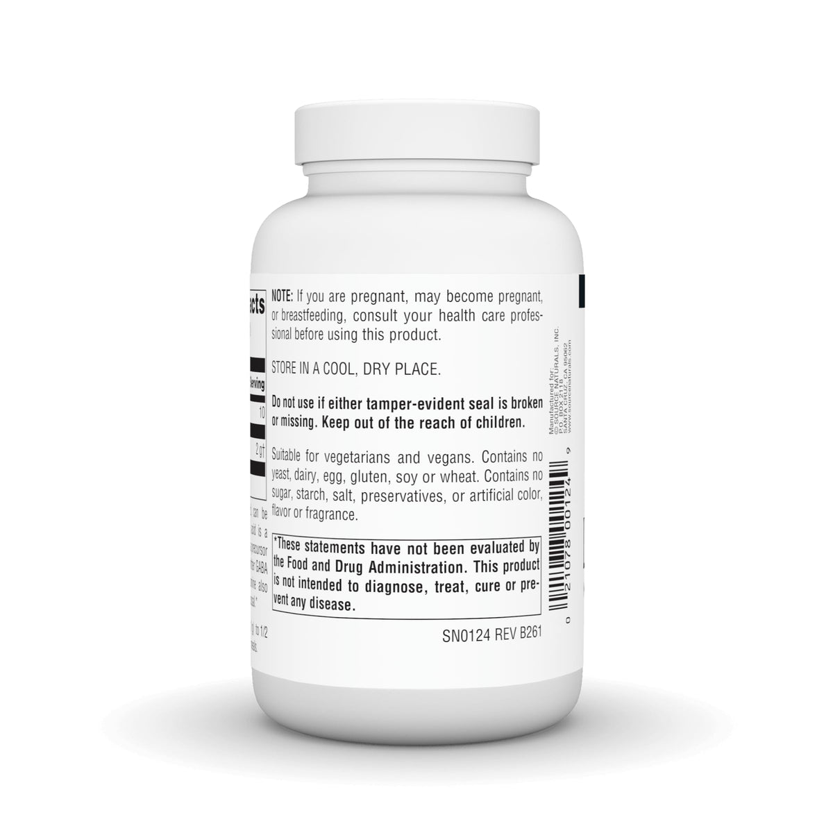 Source Naturals L-Glutamine Poudre 100g avec cuillère doseuse