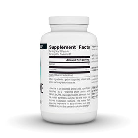 Source Naturals L-Leucine 500 mg 240 Capsules avec fond blanc