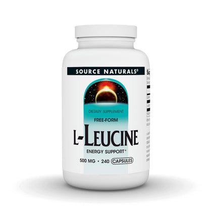 Source Naturals L-Leucine 500 mg 240 Capsules vue de face