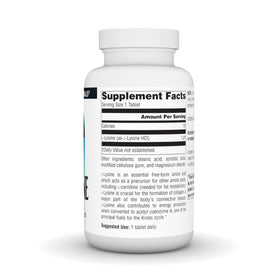 Source Naturals L-Lysine 1 000 mg tablettes vue sur le comptoir