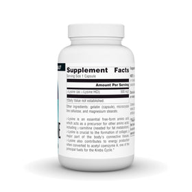 Source Naturals L-Lysine 500 mg capsule close-up