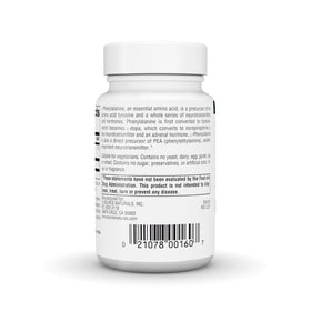 Source Naturals L-Phénylalanine 500 mg, vue de côté du flacon
