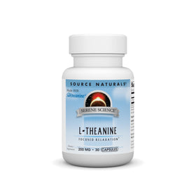 Source Naturals L-Theanine 200 mg 30 capsules front view
