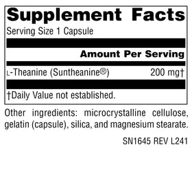 Source Naturals L-Theanine 200 mg capsules close-up