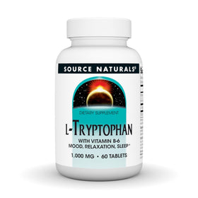 Source Naturals L-Tryptophan 1000 mg 60 comprimés vue de face