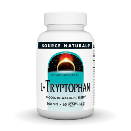 Source Naturals L-Tryptophan 500 mg 60 capsules vue de face