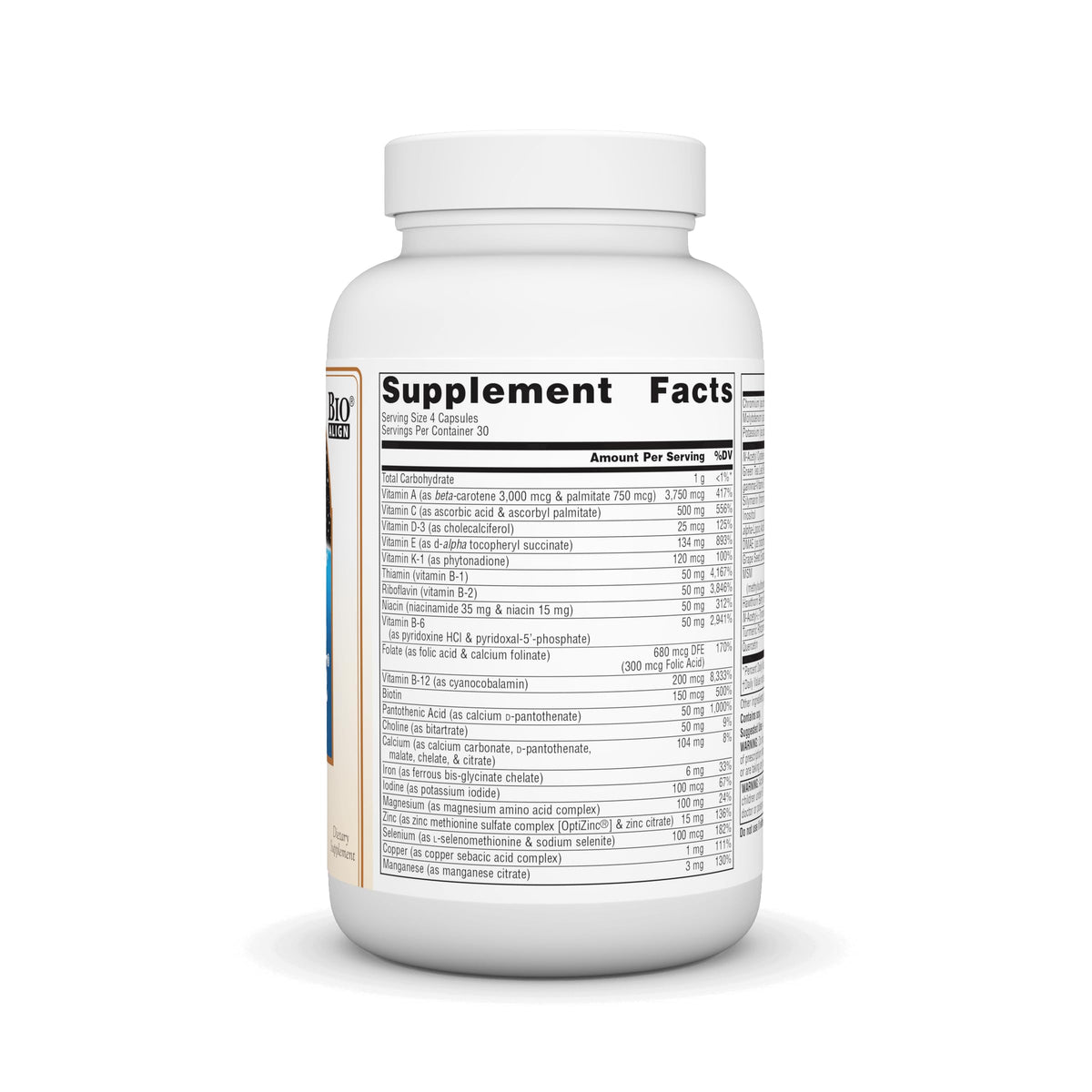 Source Naturals Life Force Multiple 120 Capsules - étiquette