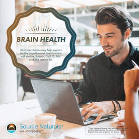Source Naturals Life Force Multiple 90 comprimés, étiquette avec ingrédients
