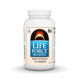 Source Naturals Life Force Multiple Multivitamine Sans Fer - 120 Capsules, vue de face