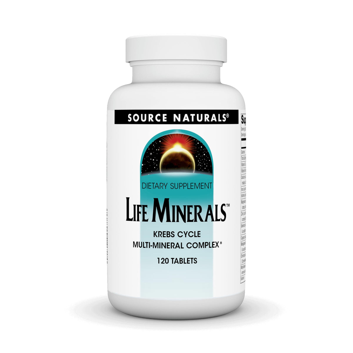 Source Naturals Life Minerals 120 comprimés vue de face