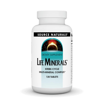 Source Naturals Life Minerals 120 comprimés vue de face