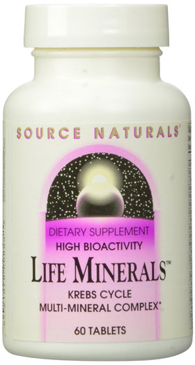 Source Naturals Life Minerals Complex Multi-Minéral 60 comprimés, vue de face