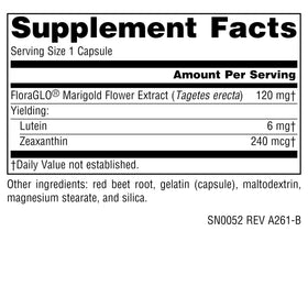 Source Naturals Lutein 6 mg capsules avec étiquette
