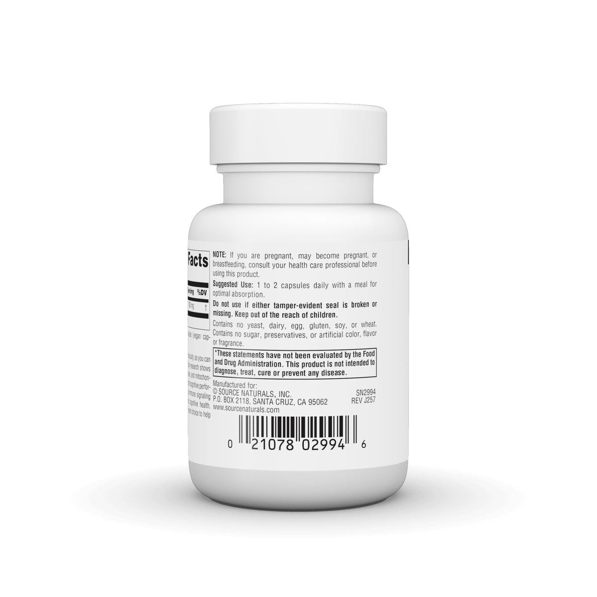 Source Naturals Luteolin 100 mg capsules végétales, ingrédients