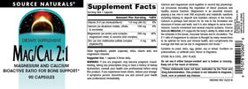Source Naturals Mag/Cal 2:1 capsules avec main pour échelle