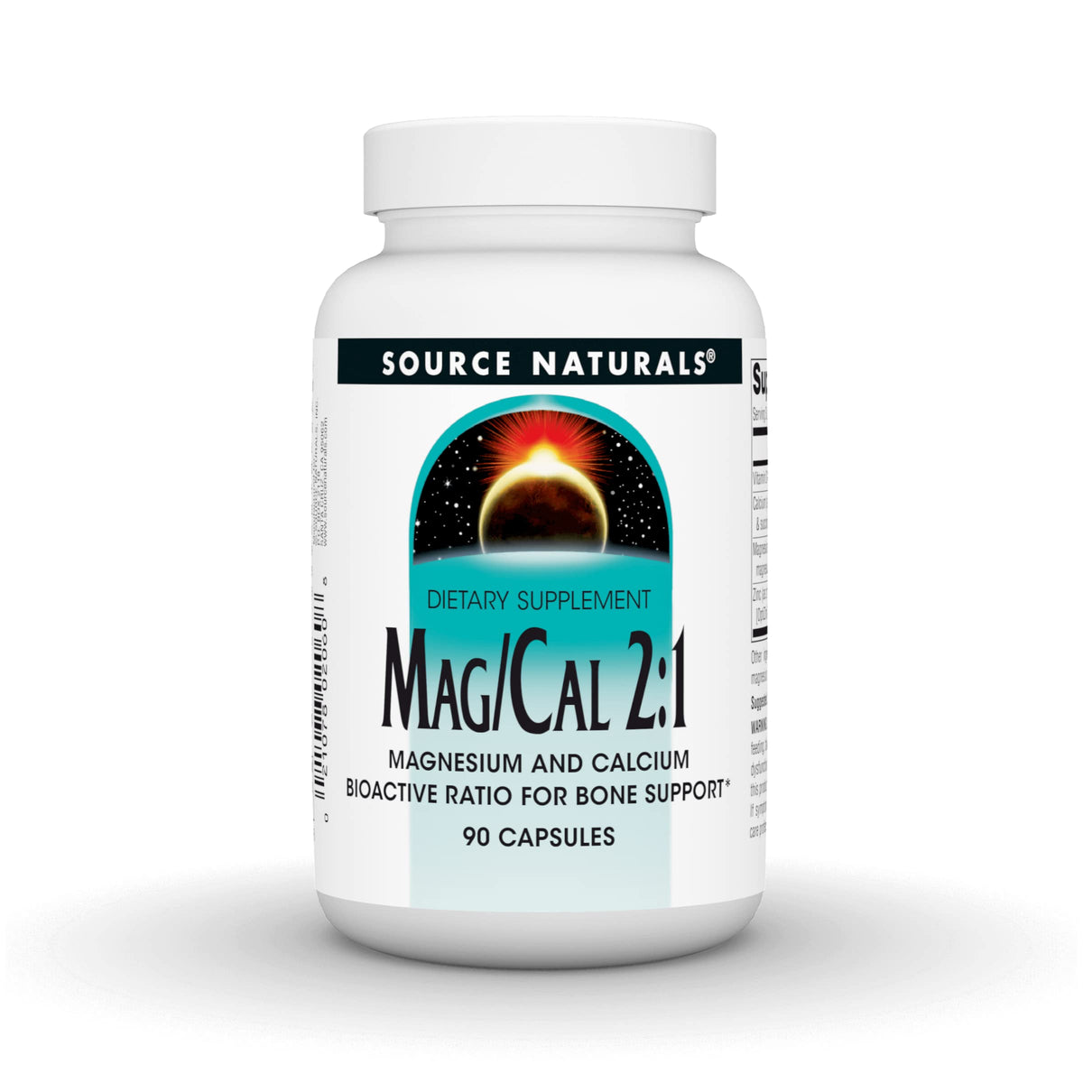 Source Naturals Mag/Cal 2:1 complément minéral 90 capsules vue de face