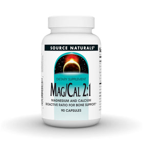 Source Naturals Mag/Cal 2:1 complément minéral 90 capsules vue de face