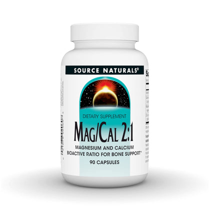 Source Naturals Mag/Cal 2:1 complément minéral 90 capsules vue de face