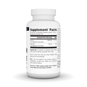 Source Naturals Magnésium Ascorbate Poudre 259g cuillère doseuse