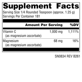 Source Naturals Magnésium Ascorbate Poudre 259g emballage