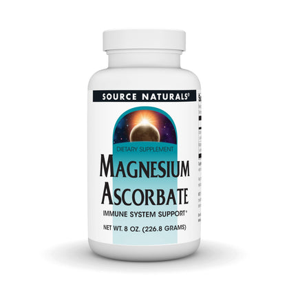 Source Naturals Magnésium Ascorbate Poudre 259g vue de face