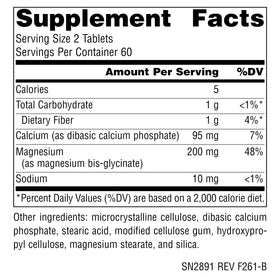 Source Naturals Magnésium Glycinate 120 comprimés côté