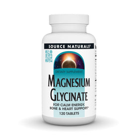 Source Naturals Magnésium Glycinate 120 comprimés vue de face