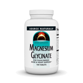 Source Naturals Magnésium Glycinate 180 comprimés vue de face