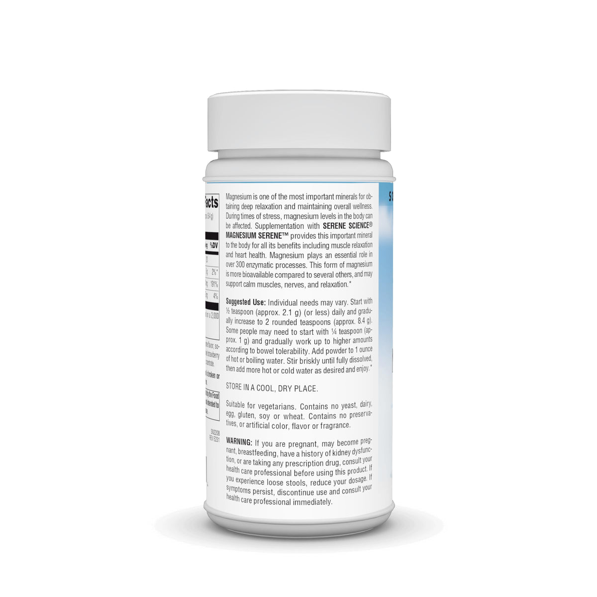 Source Naturals Magnesium Serene 9 oz Poudre en poudre dans une cuillère