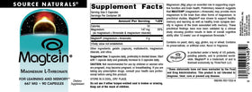 Source Naturals Magtein 667mg capsules on a white background