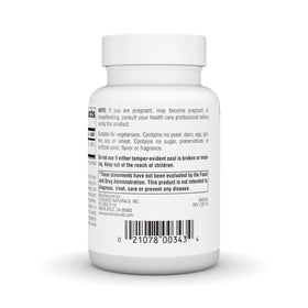 Source Naturals Manganèse 10 mg - arrière de l'emballage