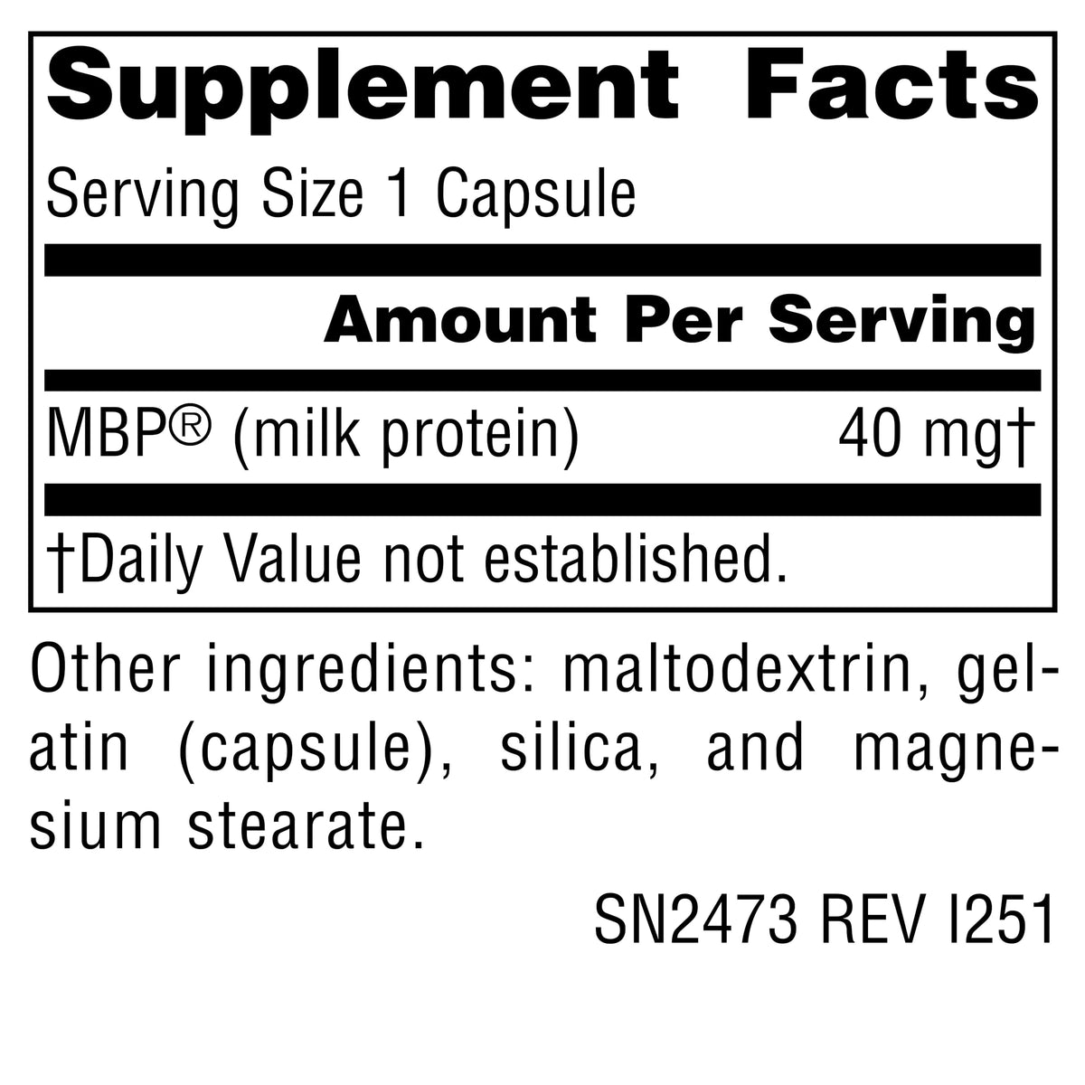 Source Naturals MBP Bone Renew 120 Capsules étiquette et informations