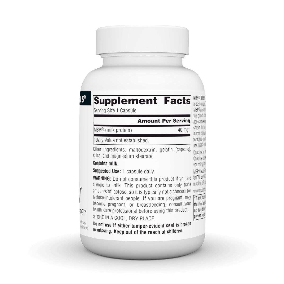 Source Naturals MBP Bone Renew 120 Capsules sur un fond neutre