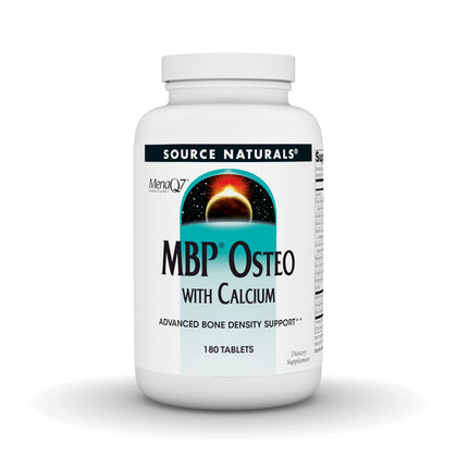 Source Naturals MBP Osteo comprimés de calcium, vue de face