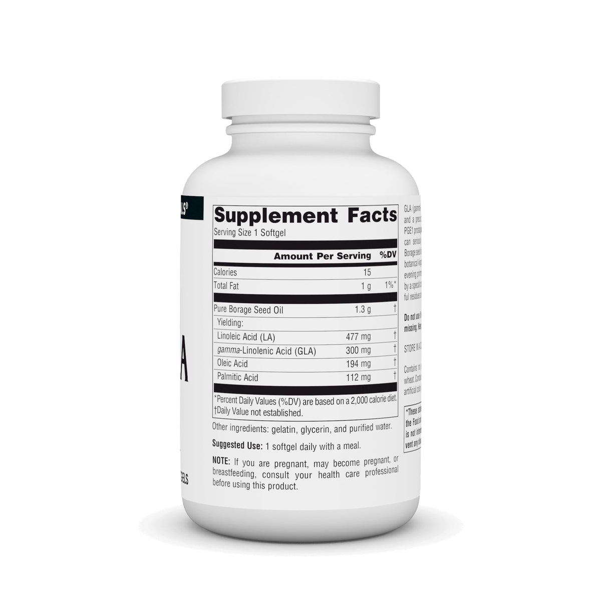 Source Naturals Mega-GLA 300 gélules huile de bourrache en boîte