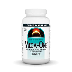 Source Naturals Mega-One Multivitamine 90 comprimés, vue avant