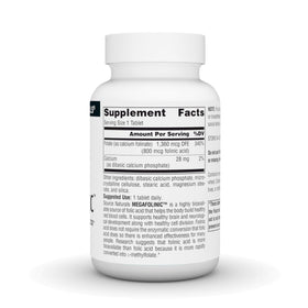 Source Naturals MegaFolinic 800 mcg - boîte et comprimés