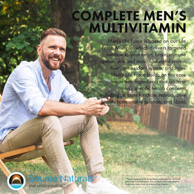 Source Naturals Men's Life Force Multiple 45 comprimés on a table