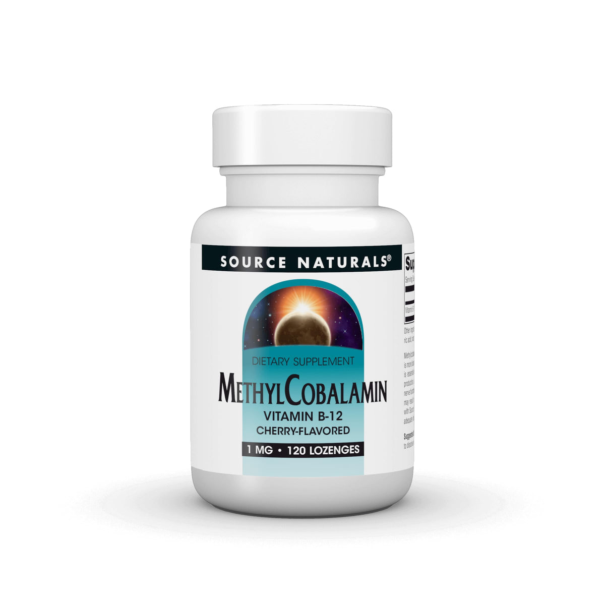 Source Naturals Methylcobalamin B-12 1 mg 120 Lozenges packaging