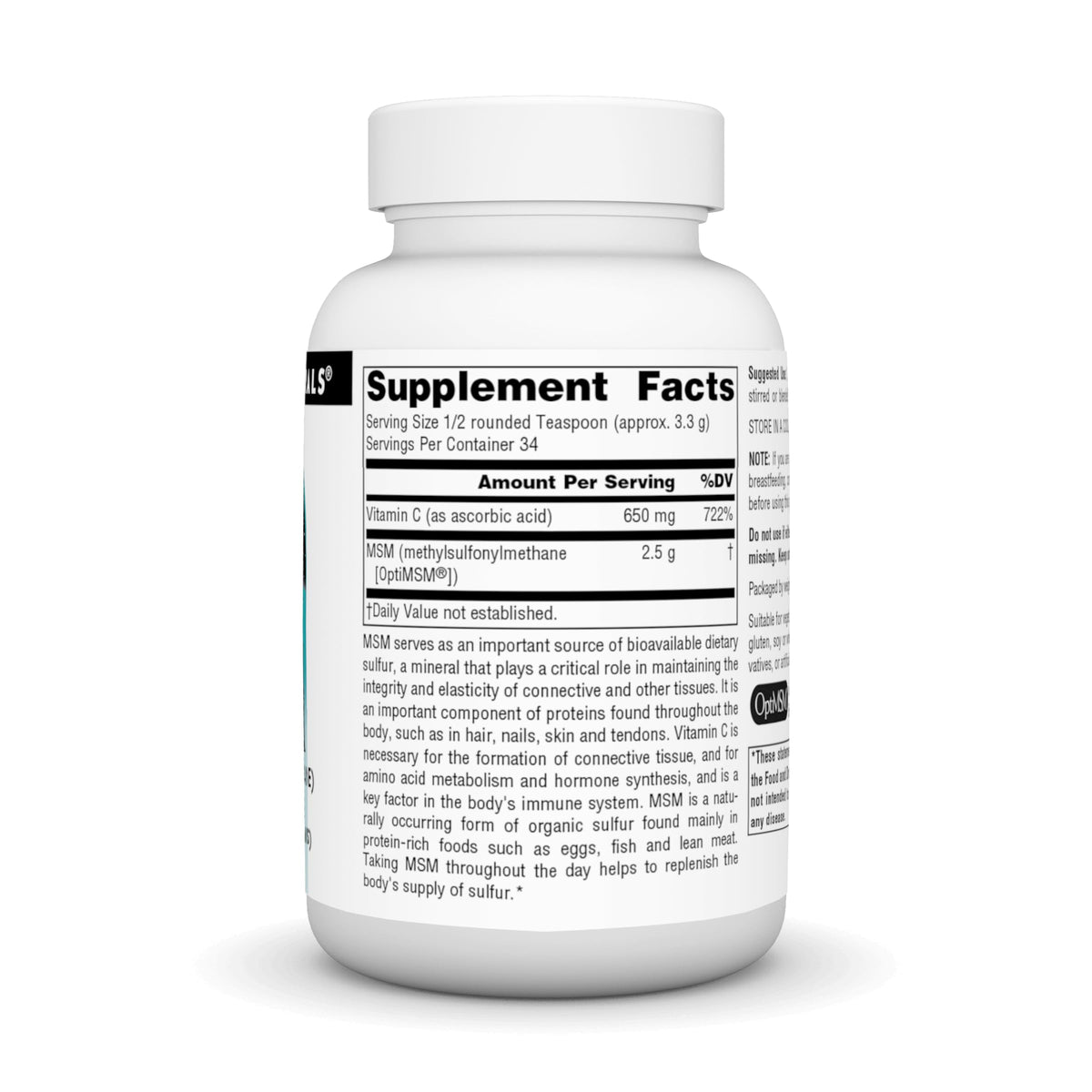 Source Naturals MSM en poudre 141g avec cuillère doseuse
