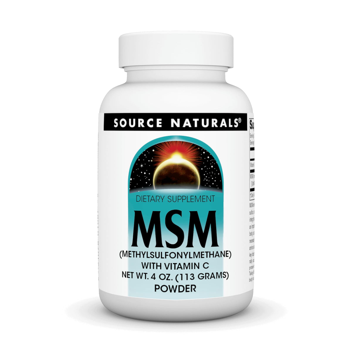 Source Naturals MSM en poudre 141g vue de face