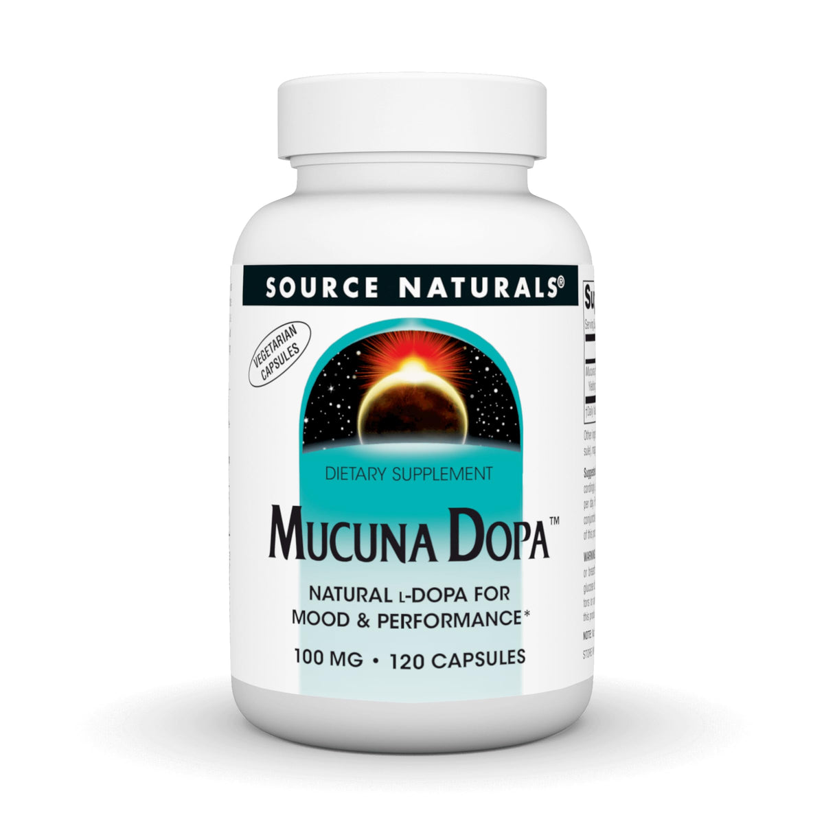 Source Naturals Mucuna Dopa 100 mg devant de l'emballage