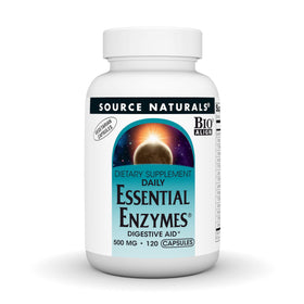 Source Naturals Multi-Enzymes 500 mg 120 capsules végétariennes vue de face