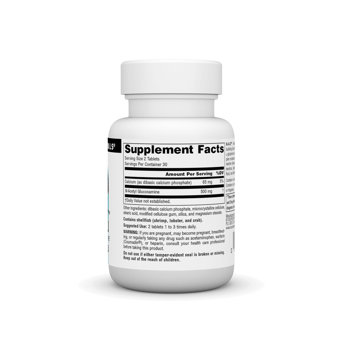 Source Naturals N-A-G 250 mg boîte arrière vue