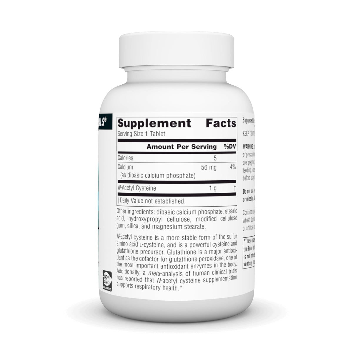 Source Naturals N-Acetyl Cysteine 1000 mg comprimés arrière