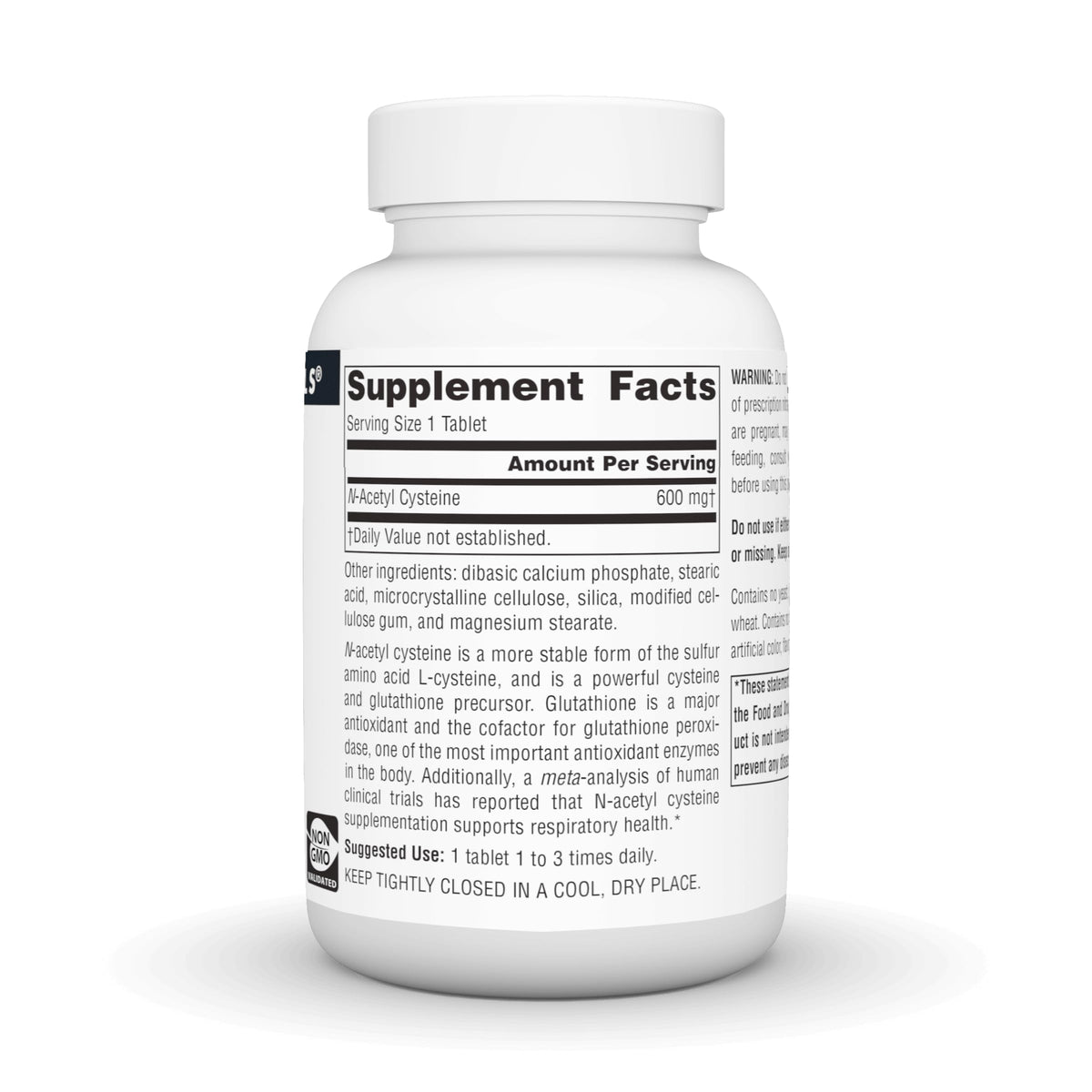 Source Naturals N-Acetyl Cysteine 120 comprimés emballage